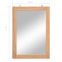 Espejo de pared madera de teca maciza 50x70 cm de , Espejos - Ref: Foro24-246501, Precio: 59,45 €, Descuento: %