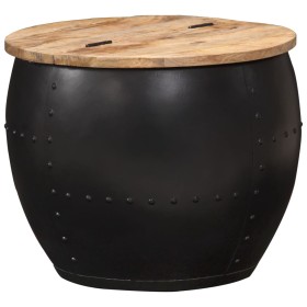 Mesa de centro redonda de madera maciza de mango 53x43 cm von , Couchtisch - Ref: Foro24-287484, Preis: 188,30 €, Rabatt: %