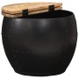 Mesa de centro redonda de madera maciza de mango 53x43 cm by , Coffee table - Ref: Foro24-287484, Price: 192,39 €, Discount: %
