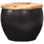 Mesa de centro redonda de madera maciza de mango 53x43 cm by , Coffee table - Ref: Foro24-287484, Price: 192,39 €, Discount: %