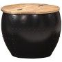 Mesa de centro redonda de madera maciza de mango 53x43 cm by , Coffee table - Ref: Foro24-287484, Price: 192,39 €, Discount: %