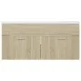 Waschtischunterschrank aus Eichenholz Sonoma mit Waschbecken von vidaXL, Badezimmerwaschtische - Ref: Foro24-3070850, Preis: ...