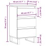 Aparador madera de ingeniería gris Sonoma 40x35x70 cm by , Sideboards - Ref: Foro24-831106, Price: 67,01 €, Discount: %