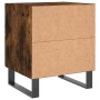 Mesita de noche madera ingeniería roble ahumado 40x35x47,5 cm by , Nightstands - Ref: Foro24-827366, Price: 51,55 €, Discount: %