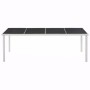 Mesa de jardín de jardín de acero negra 220x90x74,5 cm by , Garden tables - Ref: Foro24-44705, Price: 339,09 €, Discount: %