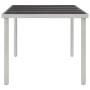 Mesa de jardín de jardín de acero negra 220x90x74,5 cm by , Garden tables - Ref: Foro24-44705, Price: 339,09 €, Discount: %