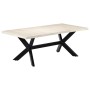 Mesa de comedor madera maciza de mango blanco 200x100x75 cm von , Küchen- und Esstische - Ref: Foro24-247428, Preis: 493,35 €...