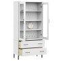 Librería patas de metal OSLO madera maciza blanco 85x35x172,5cm by , Bookcases and shelves - Ref: Foro24-350993, Price: 357,0...