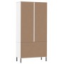 Librería patas de metal OSLO madera maciza blanco 85x35x172,5cm by , Bookcases and shelves - Ref: Foro24-350993, Price: 357,0...