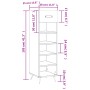Zapatero madera de ingeniería roble marrón 30x35x105 cm by , Closets and storage - Ref: Foro24-829651, Price: 58,25 €, Discou...