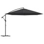 Sombrilla voladiza de jardín con poste de aluminio negro 350 cm by , Umbrellas - Ref: Foro24-47130, Price: 110,92 €, Discount: %