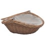 Cesta para leña con asas sauce marrón 57x46,5x52 cm von , Brennholztaschen und -halter - Ref: Foro24-286987, Preis: 65,00 €, ...