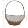 Cesta para leña con asas sauce marrón 57x46,5x52 cm von , Brennholztaschen und -halter - Ref: Foro24-286987, Preis: 65,00 €, ...