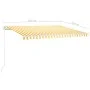 Automatic awning with wind sensor LED yellow white 450x300cm by vidaXL, Awnings - Ref: Foro24-3068933, Price: 586,79 €, Disco...