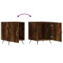 Mesita de noche madera de ingeniería roble ahumado 40x40x50 cm by , Nightstands - Ref: Foro24-827510, Price: 28,83 €, Discoun...