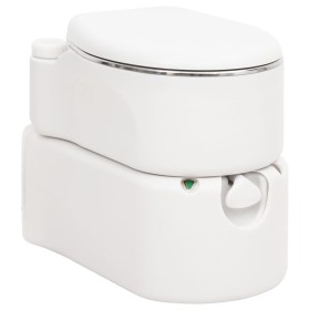 Inodoro de camping integrado HDPE y acero blanco 24+17 L by , Urinals and portable toilets - Ref: Foro24-154409, Price: 605,0...