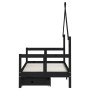 Estructura cama infantil y cajones madera pino negro 80x160 cm von , Kinderbetten und Betten für Kinder - Ref: Foro24-834545,...
