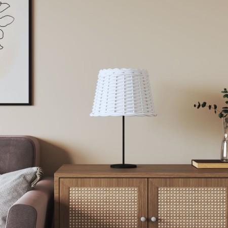 Pantalla para lámpara mimbre blanco Ø30x20 cm by , Lampshades - Ref: Foro24-364383, Price: 28,37 €, Discount: %