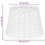 Pantalla para lámpara mimbre blanco Ø30x20 cm by , Lampshades - Ref: Foro24-364383, Price: 28,37 €, Discount: %
