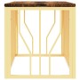 Mesa de centro acero inoxidable madera maciza reciclada dorada von , Couchtisch - Ref: Foro24-350054, Preis: 129,82 €, Rabatt: %