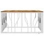 Mesa de centro acero inoxidable y madera maciza acacia plateada by , Coffee table - Ref: Foro24-350063, Price: 166,13 €, Disc...