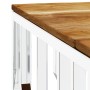Mesa de centro acero inoxidable y madera maciza acacia plateada by , Coffee table - Ref: Foro24-350063, Price: 166,13 €, Disc...