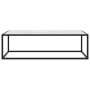 Mesa de centro negra con vidrio de mármol blanco 120x50x35 cm by , Coffee table - Ref: Foro24-322885, Price: 86,66 €, Discoun...