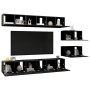 Set de muebles de TV salón 8 piezas madera contrachapada negro von , TV-Möbel - Ref: Foro24-3078832, Preis: 271,56 €, Rabatt: %