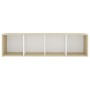 Mueble TV madera contrachapada blanco y roble 142,5x35x36,5 cm von , TV-Möbel - Ref: Foro24-805548, Preis: 63,36 €, Rabatt: %