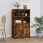 Aparador de madera contrachapada roble ahumado 60x35,5x103,5 cm by , Sideboards - Ref: Foro24-816317, Price: 89,84 €, Discoun...