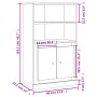 Aparador de madera contrachapada roble ahumado 60x35,5x103,5 cm by , Sideboards - Ref: Foro24-816317, Price: 89,84 €, Discoun...