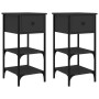 Mesitas de noche 2 uds madera de ingeniería negro 34x36x70 cm de , Mesitas de noche - Ref: Foro24-825974, Precio: 89,70 €