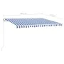 Blue and white retractable manual awning 450x350 cm by vidaXL, Awnings - Ref: Foro24-3068996, Price: 379,38 €, Discount: %