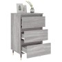 Mesita de noche 2 uds madera ingeniería gris Sonoma 40x35x69 cm by , Nightstands - Ref: Foro24-826921, Price: 105,16 €, Disco...