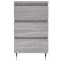 Mesita de noche 2 uds madera ingeniería gris Sonoma 40x35x69 cm by , Nightstands - Ref: Foro24-826921, Price: 105,16 €, Disco...