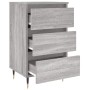 Mesita de noche 2 uds madera ingeniería gris Sonoma 40x35x69 cm by , Nightstands - Ref: Foro24-826921, Price: 105,16 €, Disco...