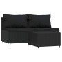 Set de muebles de jardín 3 pzas y cojines ratán sintético negro by , Outdoor sofas - Ref: Foro24-319787, Price: 204,16 €, Dis...