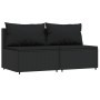 Set de muebles de jardín 3 pzas y cojines ratán sintético negro by , Outdoor sofas - Ref: Foro24-319787, Price: 204,16 €, Dis...