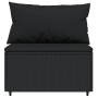 Set de muebles de jardín 3 pzas y cojines ratán sintético negro by , Outdoor sofas - Ref: Foro24-319787, Price: 204,16 €, Dis...