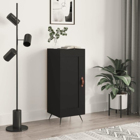 Aparador de madera contrachapada negro 34,5x34x90 cm by , Sideboards - Ref: Foro24-830413, Price: 65,95 €, Discount: %