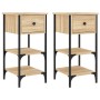 Mesitas noche 2 uds madera ingeniería roble Sonoma 34x36x70 cm de , Mesitas de noche - Ref: Foro24-825976, Precio: 81,81 €