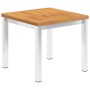 Mesa auxiliar jardín madera acacia acero inoxidable 45x45x38cm von , Gartentische - Ref: Foro24-46492, Preis: 93,50 €, Rabatt: %
