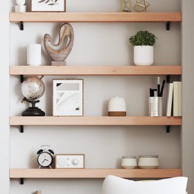 Estante de pared madera maciza de roble sin tratar 80x10x6 cm von , Regale und Regale - Ref: Foro24-363538, Preis: 31,62 €, R...