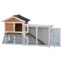 @Pet Conejera Queensland blanca y marrón 147x53x85 cm von , Käfige und Lebensräume für Kleintiere - Ref: Foro24-441157, Preis...