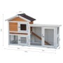 @Pet Conejera Queensland blanca y marrón 147x53x85 cm von , Käfige und Lebensräume für Kleintiere - Ref: Foro24-441157, Preis...