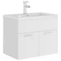 White engineered wood sink cabinet by vidaXL, bathroom vanities - Ref: Foro24-3071270, Price: 176,73 €, Discount: %