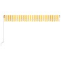 Toldo retráctil manual amarillo y blanco 500x300 cm de vidaXL, Toldos - Ref: Foro24-3068938, Precio: 346,31 €, Descuento: %