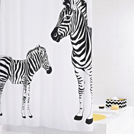 RIDDER Cortina de ducha Zebra 180x200 cm de , Cortinas de ducha - Ref: Foro24-421536, Precio: 40,20 €, Descuento: %