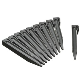 Natura Anclajes de jardín pequeños 10 unidades gris by , Garden edging and edging - Ref: Foro24-428502, Price: 15,38 €, Disco...