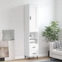 Aparador alto madera contrachapada blanco 34,5x34x180 cm by , Sideboards - Ref: Foro24-3200273, Price: 112,14 €, Discount: %